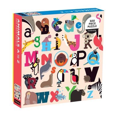 Animals A-Z 500 Piece Puzzle - Galison Mudpuppy - Jogo de tabuleiro - Galison - 9780735355842 - 15 de janeiro de 2019