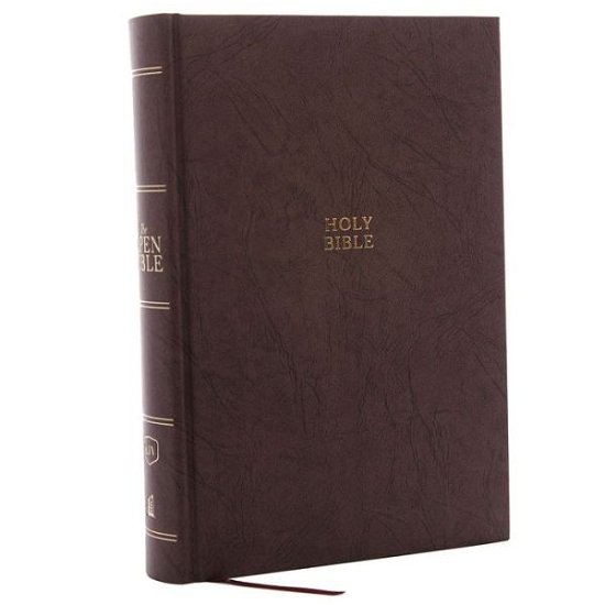 Cover for Thomas Nelson · The KJV Open Bible: Complete Reference System, Brown Hardcover, Red Letter, Comfort Print: King James Version (Hardcover Book) (2019)