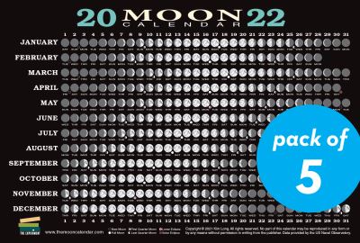 Cover for Kim Long · 2022 Moon Calendar Card (5 pack): Lunar Phases, Eclipses, and More! (Flashcards) (2021)