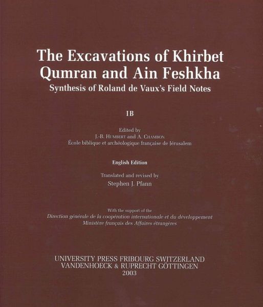 Cover for Roland De Vaux · Fouilles De Khirbet Qumraan Et De Aein Feshkha (Paperback Book) (2003)