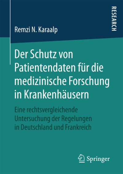 Cover for Karaalp · Der Schutz von Patientendaten f (Book) (2016)