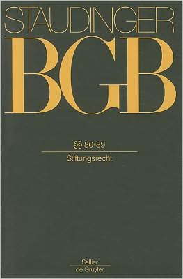 Cover for Staudinger · Bgb.§§ 80-89 (Book) (2010)