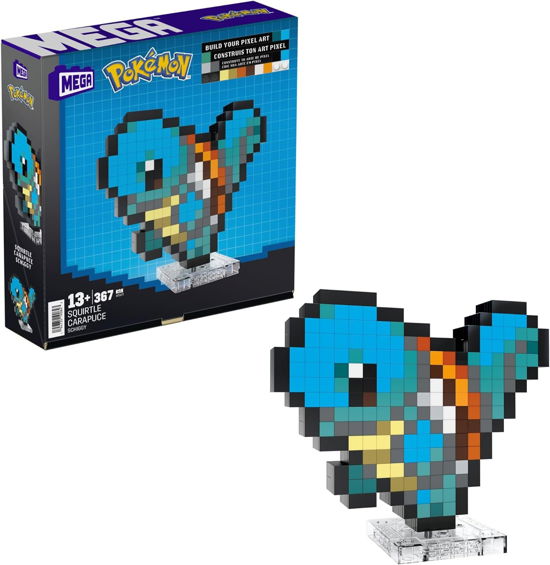 Pokémon MEGA Bauset Schiggy Pixel Art -  - Gadżety -  - 0194735190843 - 20 czerwca 2024