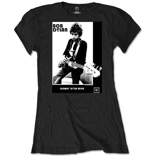 Bob Dylan Ladies T-Shirt: Blowing in the Wind (Retail Pack) - Bob Dylan - Marchandise -  - 5056170661843 - 
