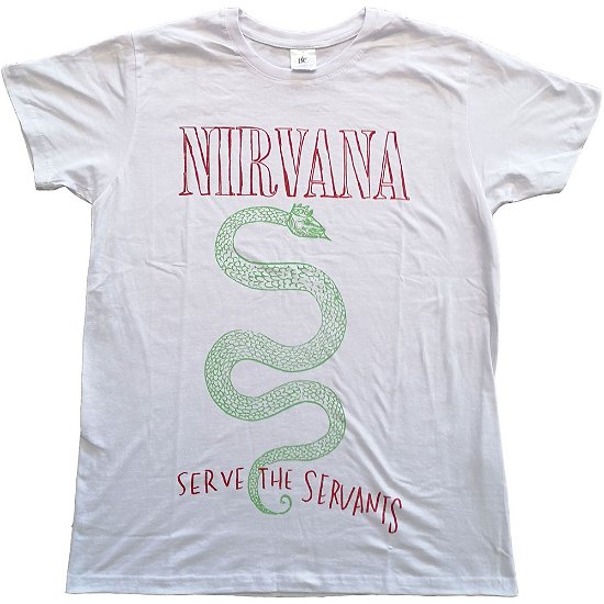 Cover for Nirvana · Nirvana Unisex T-Shirt: Serve The Servants (T-shirt) [size S] [White - Unisex edition]