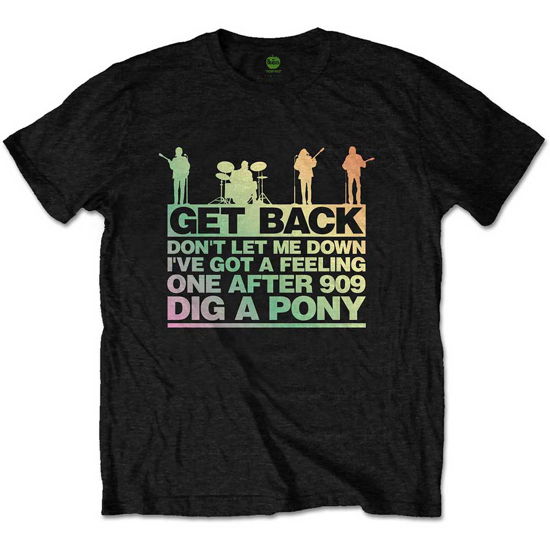 The Beatles Unisex T-Shirt: Get Back Gradient - The Beatles - Merchandise -  - 5056561005843 - 