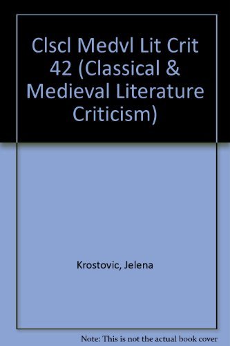 Cover for Jelena Krostovic · Classical and Medieval Literature Criticism (Gebundenes Buch) (2001)