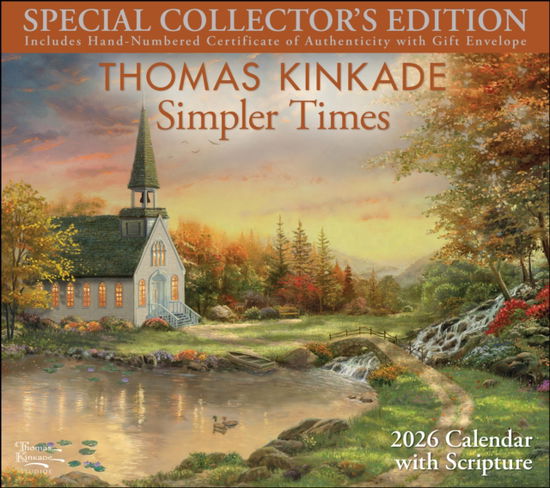 Thomas Kinkade Collector's Scripture Edition 2026 Deluxe Wall Calendar + Print - Thomas Kinkade - Produtos - Andrews McMeel Publishing - 9781524896843 - 8 de julho de 2025