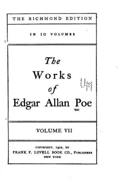 Cover for Edgar Allan Poe · The Works of Edgar Allan Poe - Vol. VII (Paperback Bog) (2016)