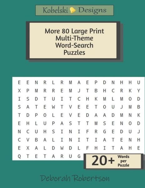 Cover for Kobelski Designs · More 80 Large Print Multi-Theme Word-Search Puzzles (Paperback Book) (2020)