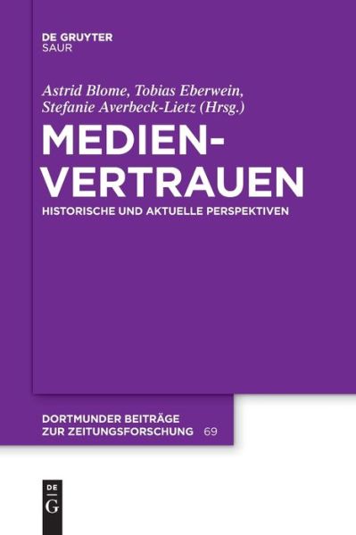 Cover for Astrid Blome · Medienvertrauen (Paperback Book) (2022)