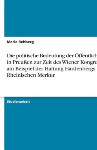 Cover for Rehberg · Die politische Bedeutung der Öf (Book)