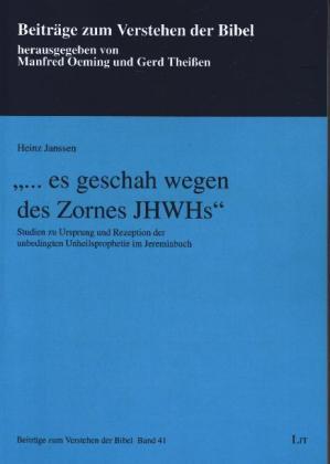 Cover for Janssen · &quot;... es geschah wegen des Zorne (Book)