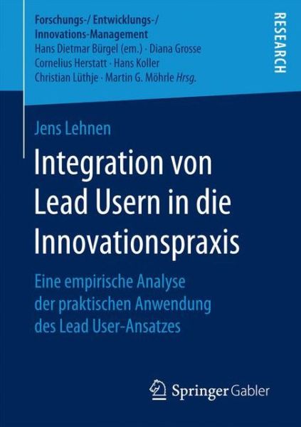 Cover for Lehnen · Integration von Lead Usern in di (Book) (2017)