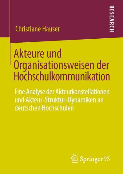 Cover for Hauser · Akteure und Organisationsweisen (Buch) (2020)