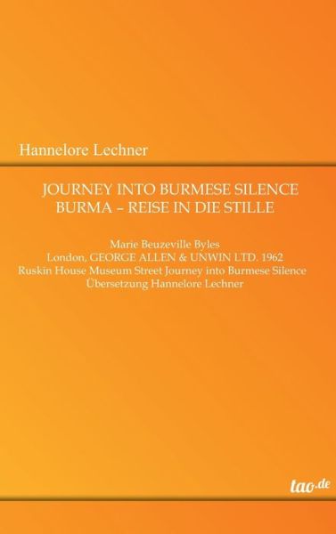 Cover for Lechner · Journey Into Burmese Silence (Book) (2018)