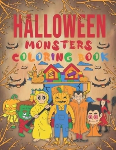 Cover for Asem Halloween Coloring Therapy · Halloween Monsters Coloring book (Pocketbok) (2020)