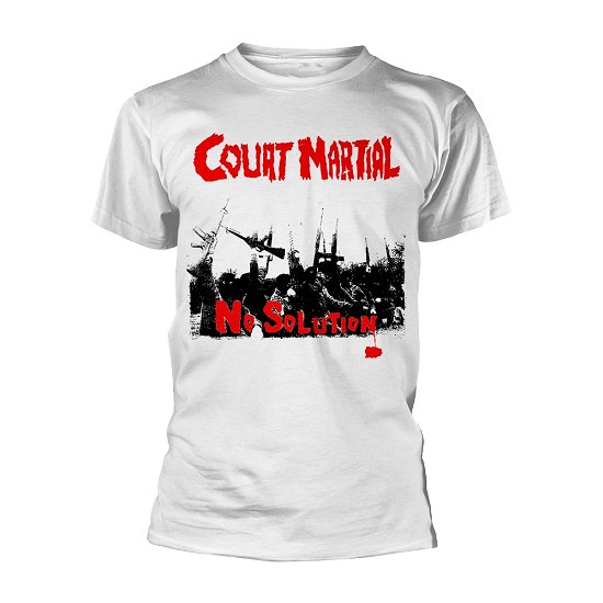Cover for Court Martial · No Solution (White) (T-shirt) [size S] (2024)