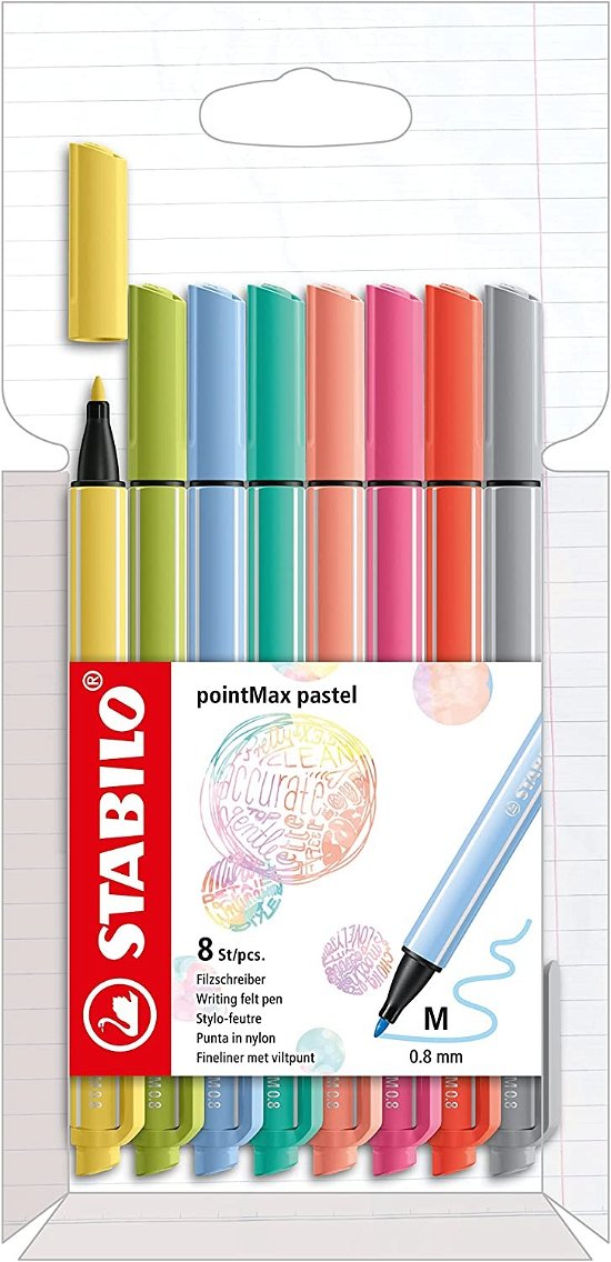 Cover for Stabilo · STABILO PointMax Etui Pastel 8st. (Legetøj)