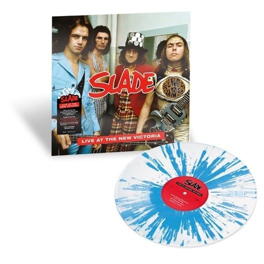 Cover for Slade · Live at The New Victoria (LP) [Blue / White Splatter edition] (2024)