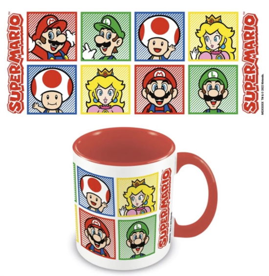 Super Mario (4 Colour) Red 11oz/315ml Coloured Inner Mug - Pyramid - Bøger - PYRAMID INTERNATIONAL - 5050574268844 - 26. oktober 2023