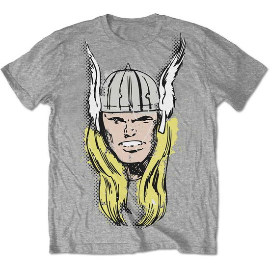 Cover for Marvel Comics · Marvel: Thor Big Head Distressed Bianco (T-Shirt Unisex Tg. XL) (N/A) [size XL] [Grey - Unisex edition]