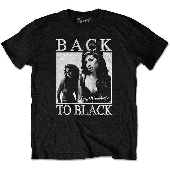 Amy Winehouse Unisex T-Shirt: Back to Black - Amy Winehouse - Fanituote -  - 5056170693844 - maanantai 19. elokuuta 2019