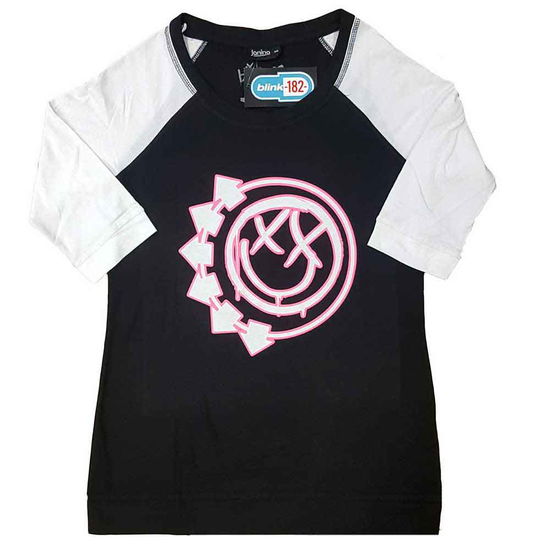 Blink-182 Ladies Raglan T-Shirt: Six Arrow Smile - Blink-182 - Merchandise -  - 5056368652844 - 