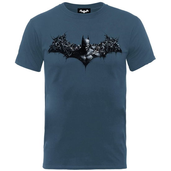 DC Comics Unisex Tee: Batman Arkham Origins Shield - DC Comics - Mercancía - Brands In Ltd - 5057245255844 - 