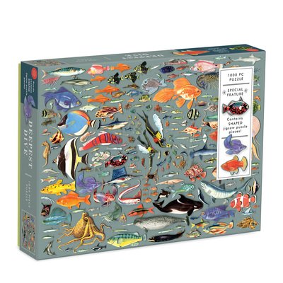 Cover for Galison · Deepest Dive 1000 Piece Puzzle with Shaped Pieces (GAME) (2020)