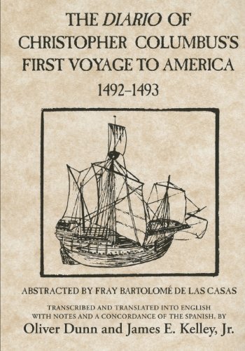 Cover for Christopher Columbus · The Diario of Christopher Columbus's First Voyage to America, 1492-1493 - American Exploration and Travel Series (Paperback Book) [Reprint edition] (1991)