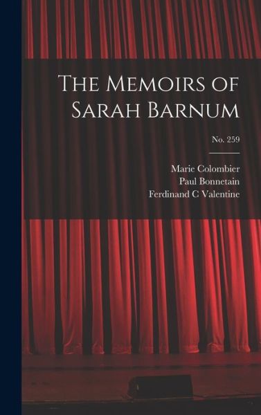Cover for Marie 1844-1910 Colombier · The Memoirs of Sarah Barnum; no. 259 (Hardcover Book) (2021)
