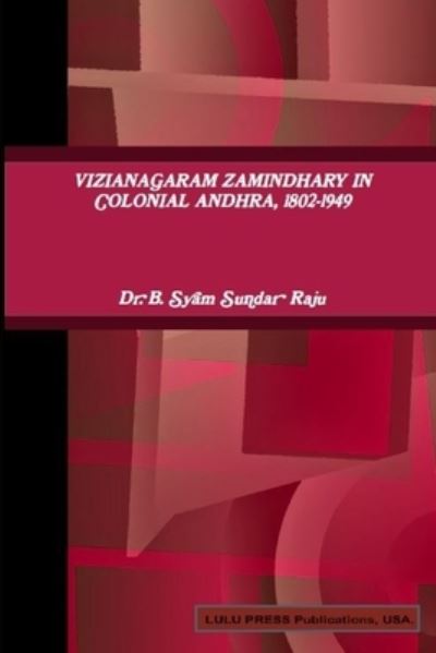 Cover for Dr. Syam Sundar Raju B · Vizianagaram Zamindhary in Colonial Andhra, 1802-1949 (Paperback Book) (2017)