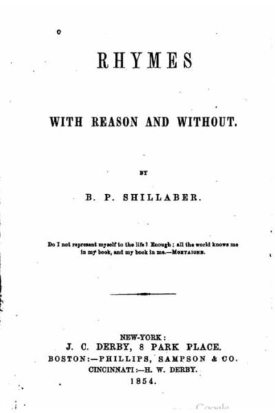 Cover for B P Shillaber · Rhymes with reason and without (Paperback Bog) (2015)