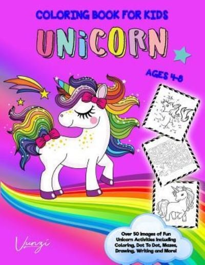Cover for Vunzi Press · Unicorn Coloring Book for Kids Ages 4-8 (Pocketbok) (2019)