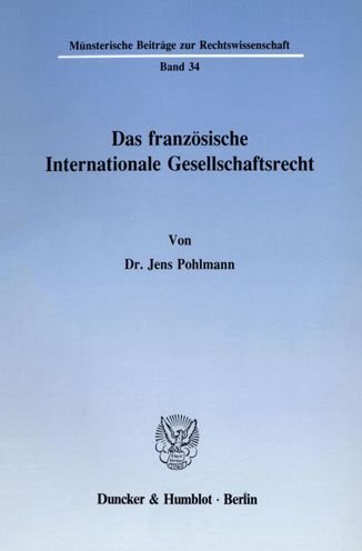 Cover for Pohlmann · Das französische International (Bok) (1989)