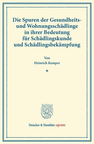 Cover for Kemper · Die Spuren der Gesundheits- und (Book) (2013)