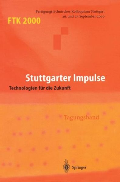 Cover for Gesellschaft Fa1/4r Fertigungstechnik · Ftk 2000 (Paperback Book) (2000)