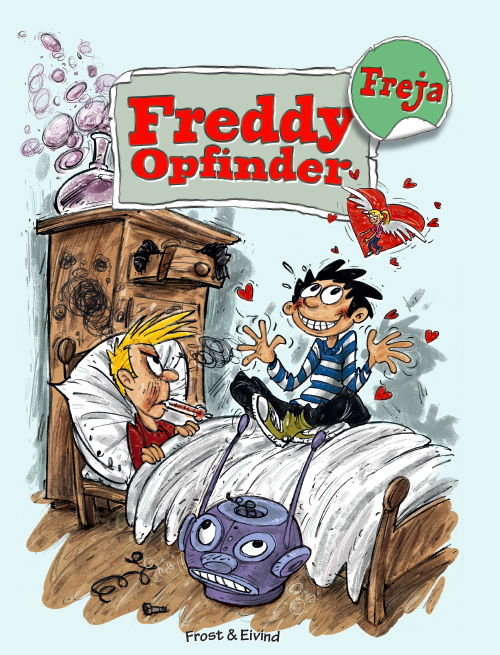 Cover for Mikkel Nordin Frost · Freddy Opfinder og Freja (Hardcover Book) [1. Painos] (2018)