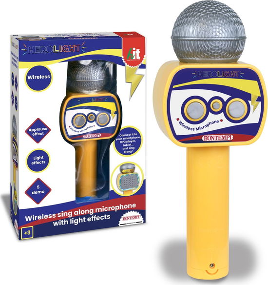 Bontempi 48 5135 Microfono Karaoke Wireless Con Altoparlante , Effetti Luminosi E Sonori. (Hero Light) -  - Gadżety - Bontempi - 0047663366845 - 