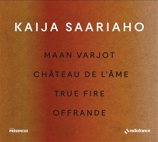 Cover for Pour Orgue et Orchestre / Olivier Latry / Orchestre Philharmonique De Radio France · Kaija Saariaho: Maan Varjot / Chateau De LAme / True Fire / Offrande (Collection Presences) (CD) (2024)