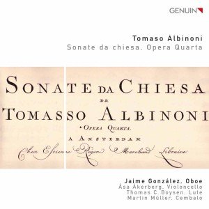 Cover for Albinoni / Gonzalez / Akerberg / Boysen / Mueller · Sonate Da Chiesa Opera Quarta (CD) (2011)