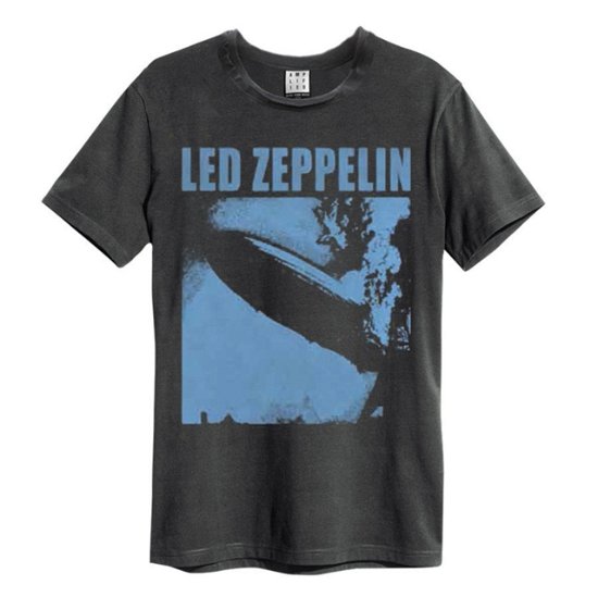 Cover for Led Zeppelin · Led Zeppelin - Retro Blimp Amplified Vintage Charcoal Large T-Shirt (T-shirt)