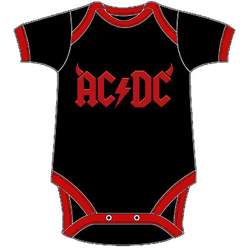 Cover for AC/DC · AC/DC Kids Baby Grow: Horns (0-3 Months) (TØJ) [size 0-6mths] [Black - Kids edition]