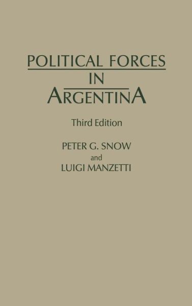 Cover for Luigi Manzetti · Political Forces in Argentina, 3rd Edition (Hardcover Book) [3 Revised edition] (1992)