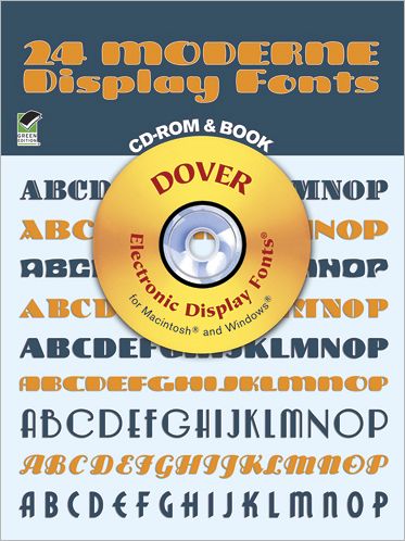 Cover for Dover Publications · 24 Moderne Display Fonts - Dover Electronic Clip Art (Paperback Book) (2001)