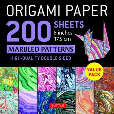 Cover for Tuttle Studio · Origami Paper 200 sheets Marbled Patterns 6&quot; (15 cm): Tuttle Origami Paper: Double Sided Origami Sheets Printed with 12 Different Patterns (Instructions for 6 Projects Included) (Schreibwaren) (2020)