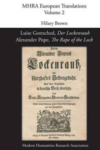 Cover for Hilary Brown · Luise Gottsched, 'der Lockenraub' / Alexander Pope, 'the Rape of the Lock' (Paperback Book) (2014)