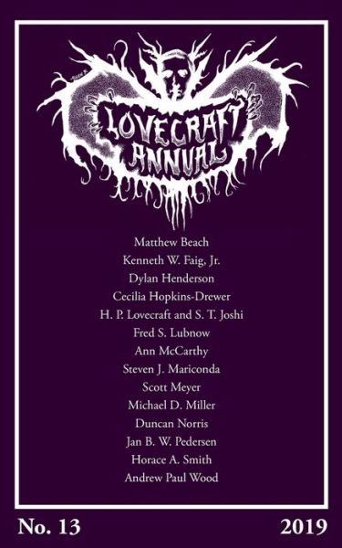 Cover for S T Joshi · Lovecraft Annual No. 13 (Paperback Book) (2019)