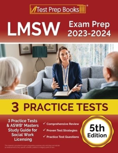 Cover for Joshua Rueda · LMSW Exam Prep 2023 - 2024 : 3 Practice Tests and ASWB Masters Study Guide for Social Work Licensing [5th Edition] (Paperback Book) (2022)